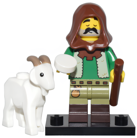 Минифигурка LEGO 71045 Goatherd, Series 25 (Complete Set with Stand and Accessories) col25-5 U